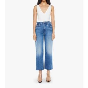NEW MOTHER the maven ankle fray jeans in bitchin